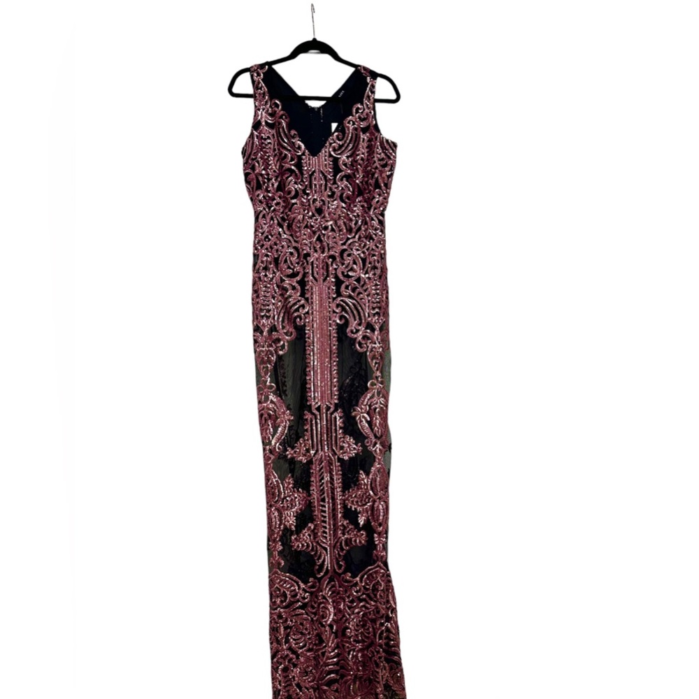 Long mash sequin dress - Picture 3 of 3